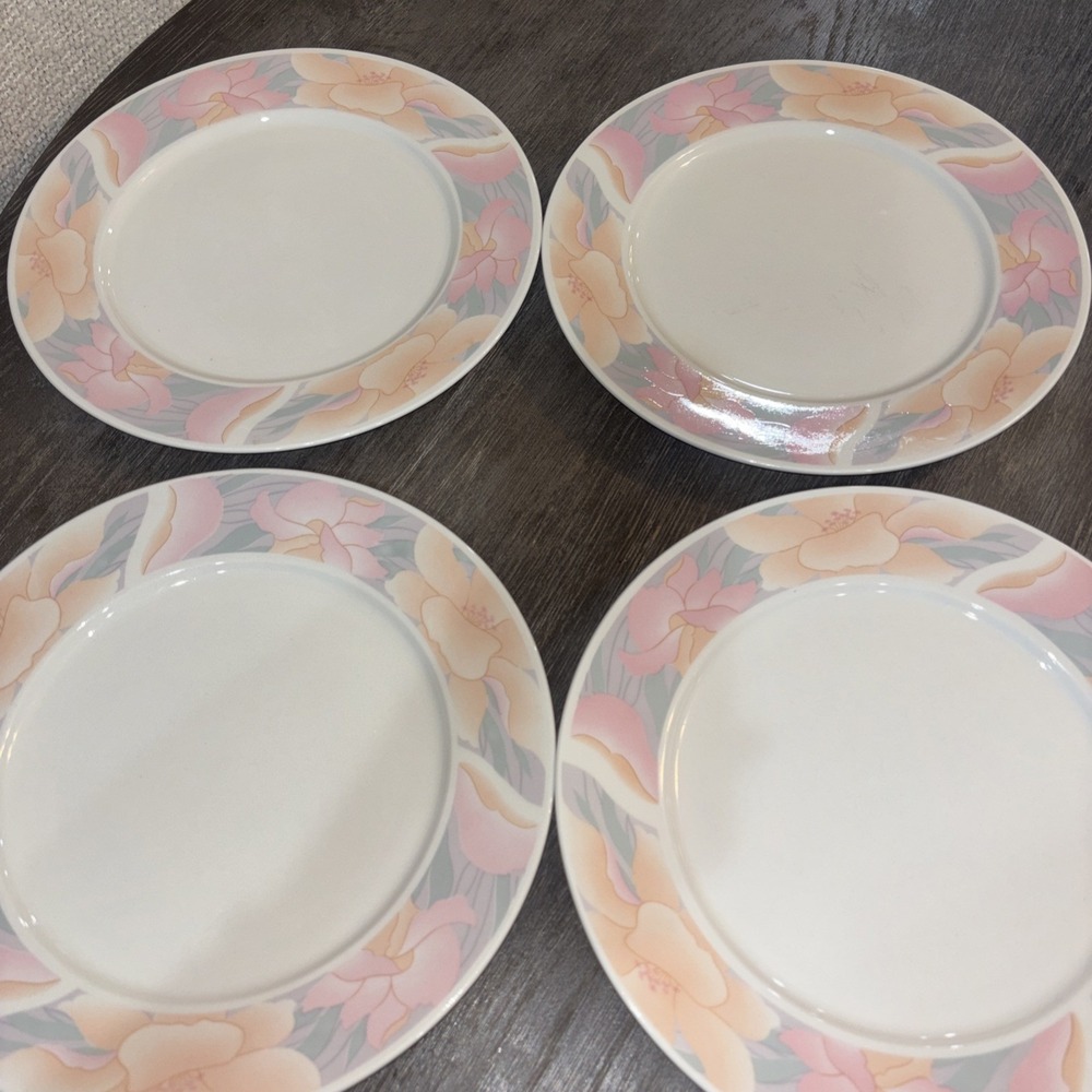 Sara China Pearl Fine China 1990 The Artland Collection 10" Dinner Plate Set 4